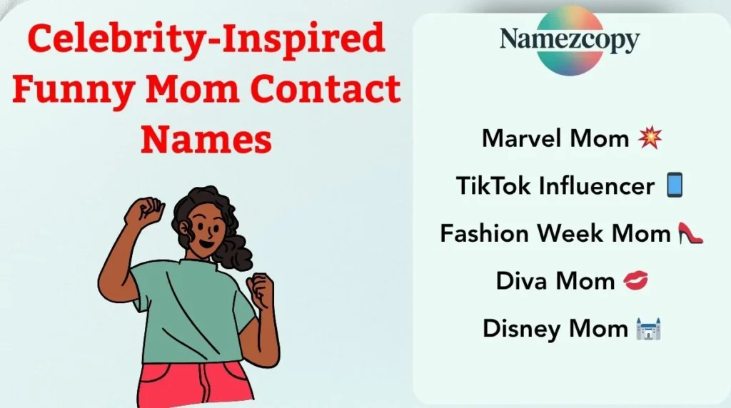 Celebrity-Inspired Funny Mom Contact Names