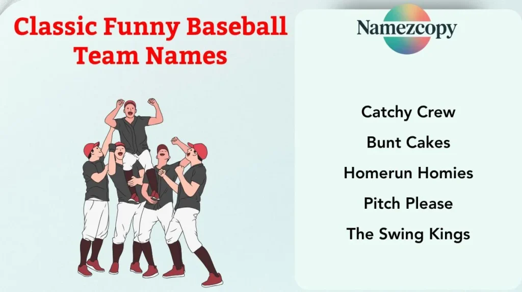 Classic Funny Baseball Team Names