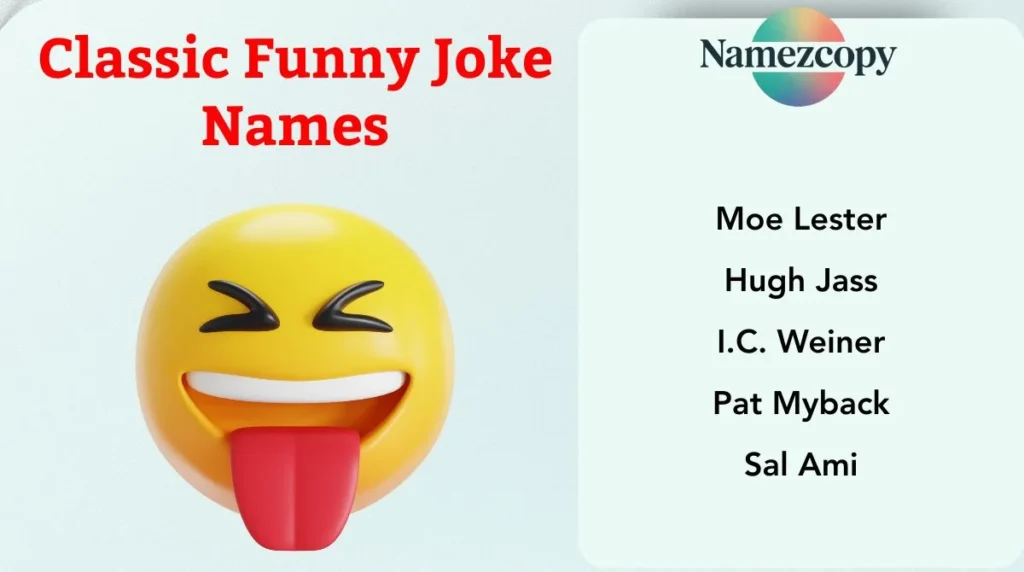 Classic Funny Joke Names