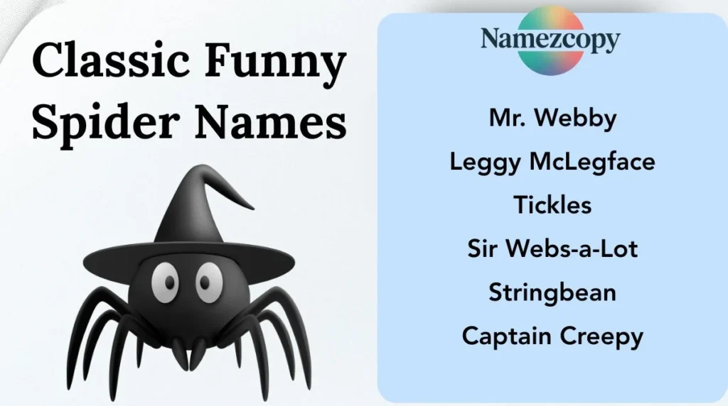 Classic Funny Spider Names