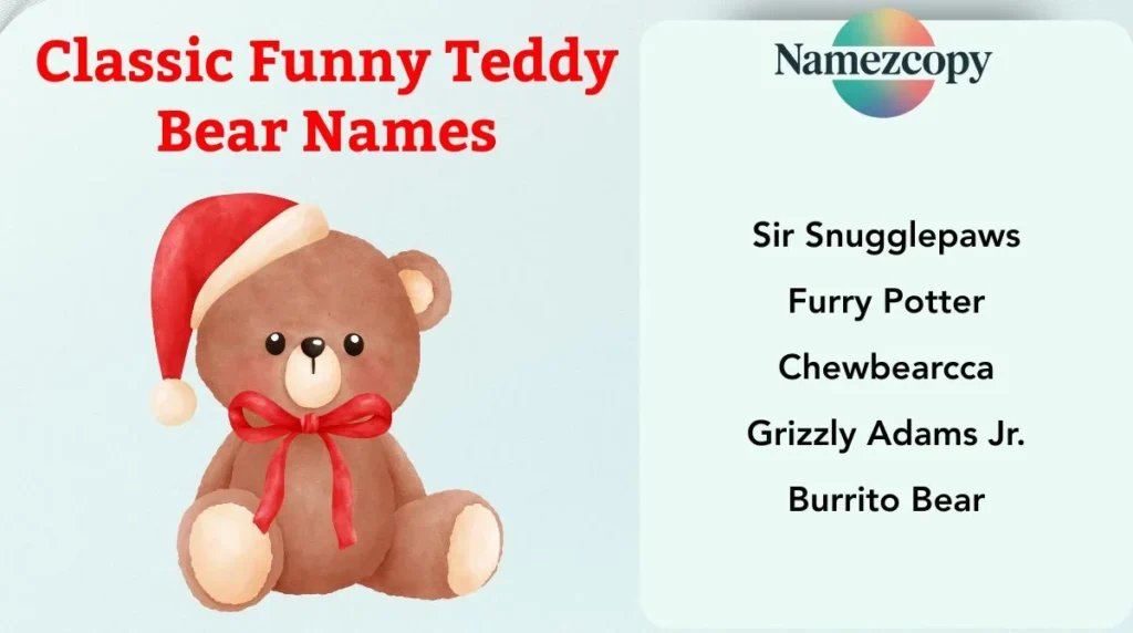 Classic Funny Teddy Bear Names