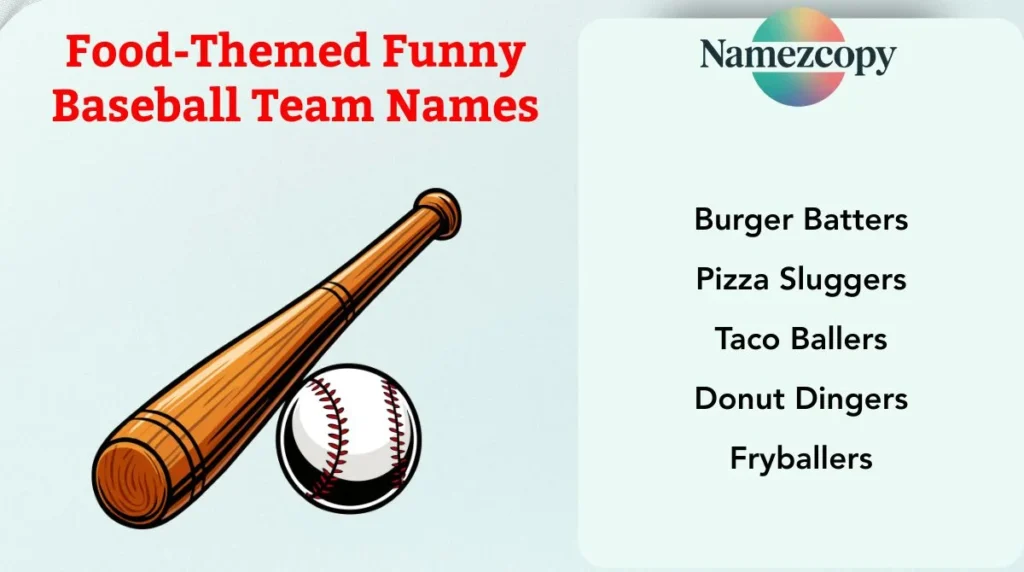 Food-Themed Funny Baseball Team Names