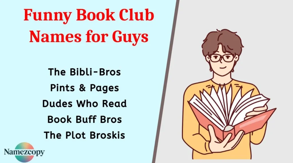 Funny Book Club Names for Guys