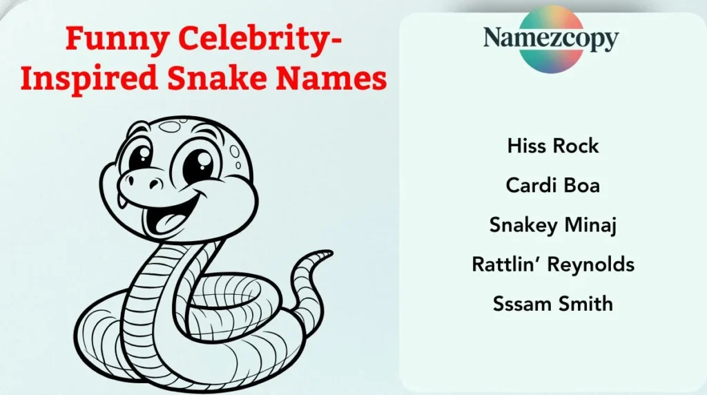 Funny Celebrity-Inspired Snake Names