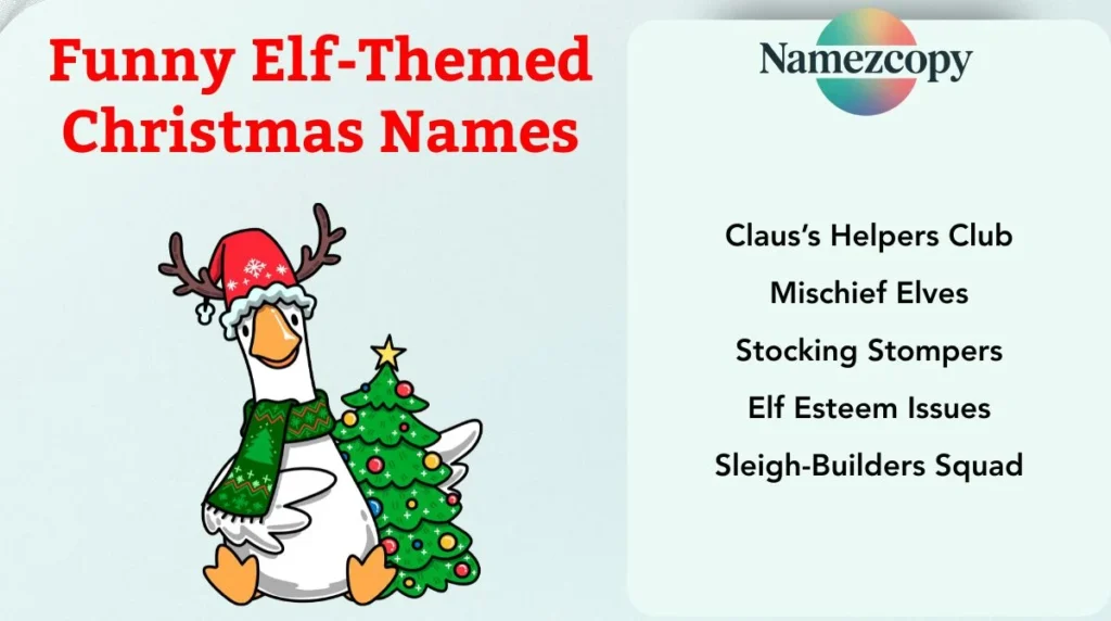 Funny Elf-Themed Christmas Names