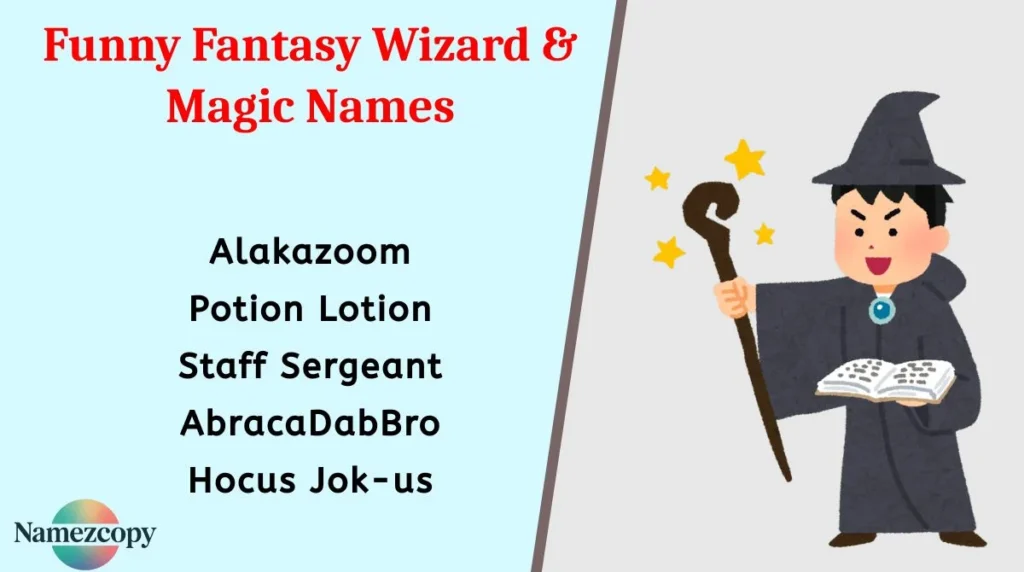 Funny Fantasy Wizard & Magic Names