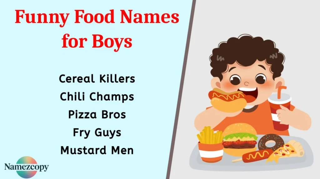 Funny Food Names for Boys