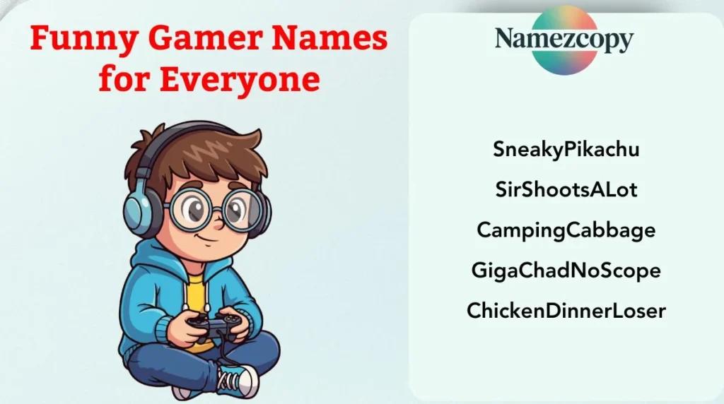 Funny Gamer Names for Everyone