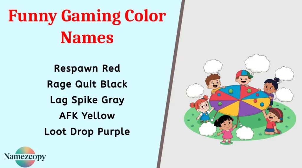 Funny Gaming Color Names