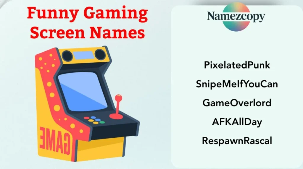 Funny Gaming Screen Names