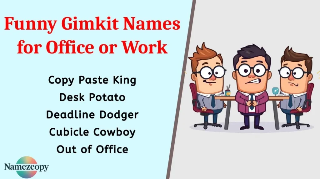 Funny Gimkit Names for Office or Work