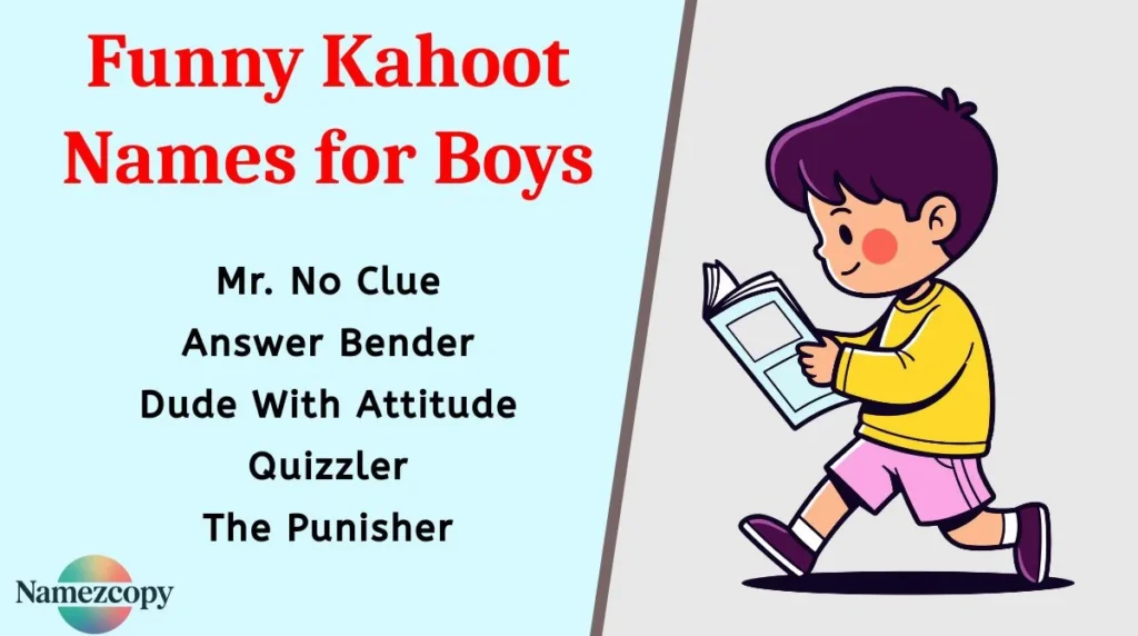 Funny Kahoot Names for Boys