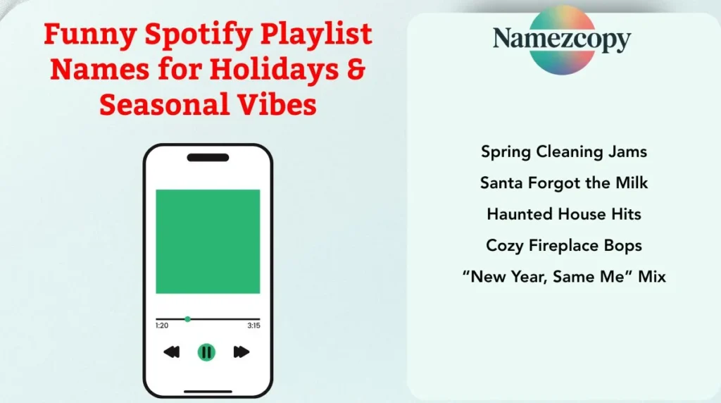 Funny Spotify Playlist Names for Holidays & Seasonal Vibes