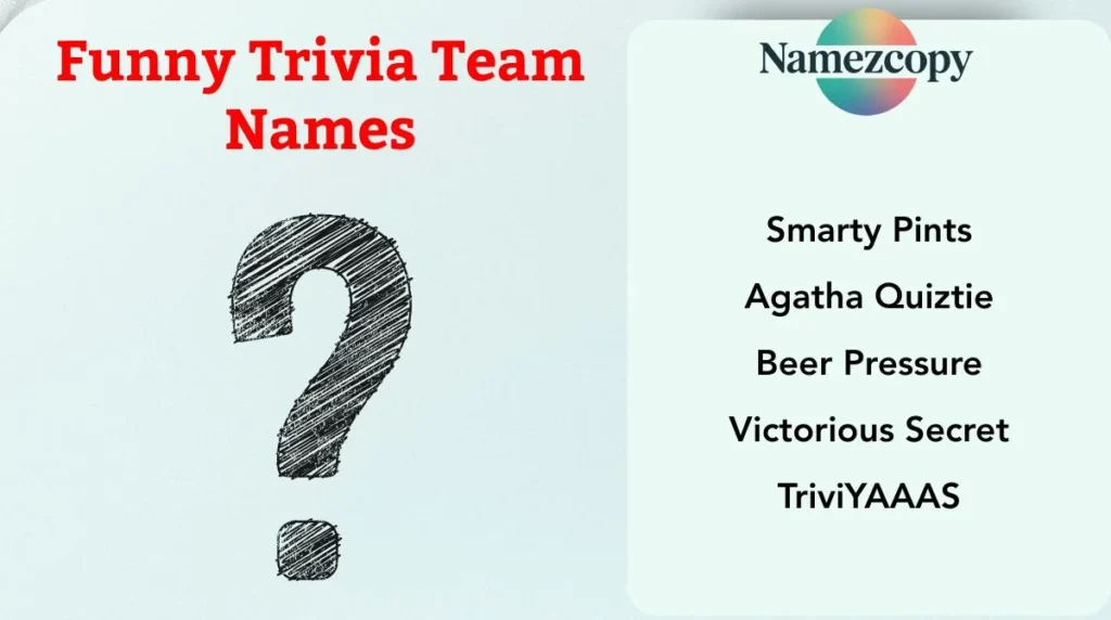 Funny Trivia Team Names