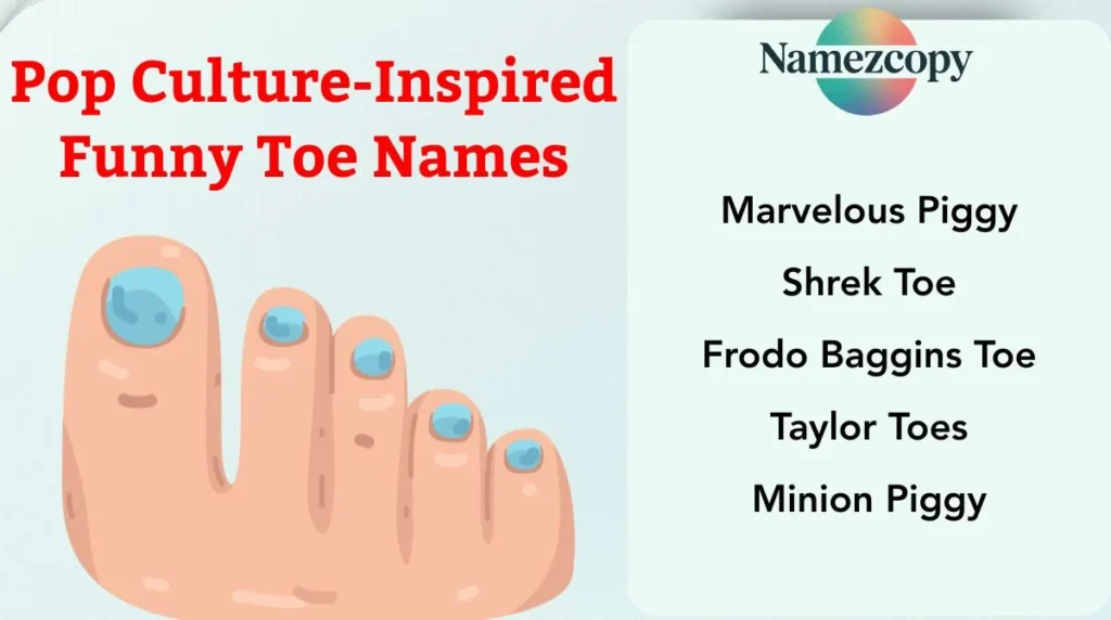 Pop Culture-Inspired Funny Toe Names