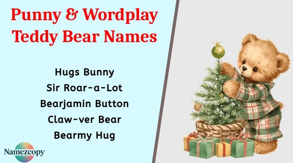 Punny & Wordplay Teddy Bear Names