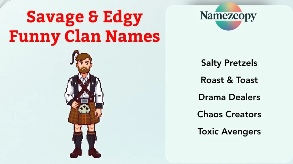Savage & Edgy Funny Clan Names