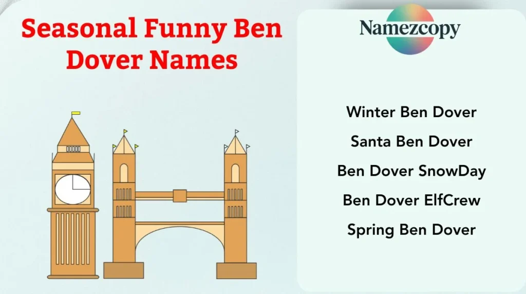Seasonal Funny Ben Dover Names