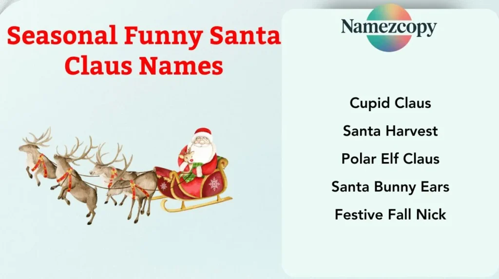 Seasonal Funny Santa Claus Names