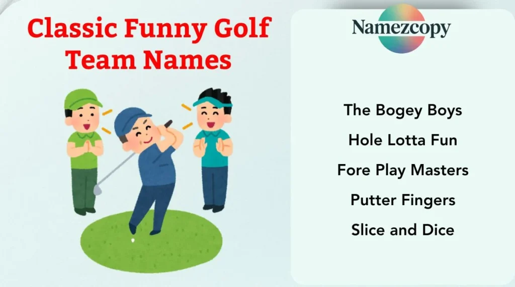 Classic Funny Golf Team Names