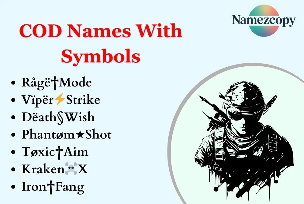 COD Names With Symbols