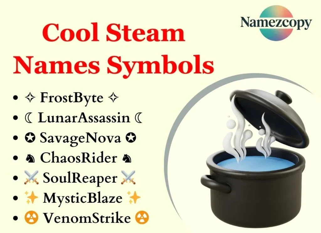 Cool Steam Names Symbols