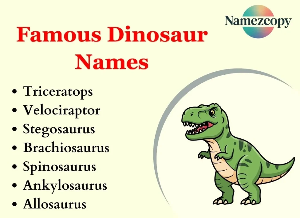 Famous Dinosaur Names