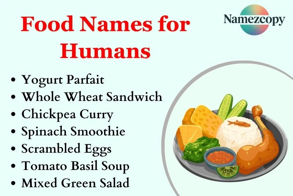 Food Names for Humans