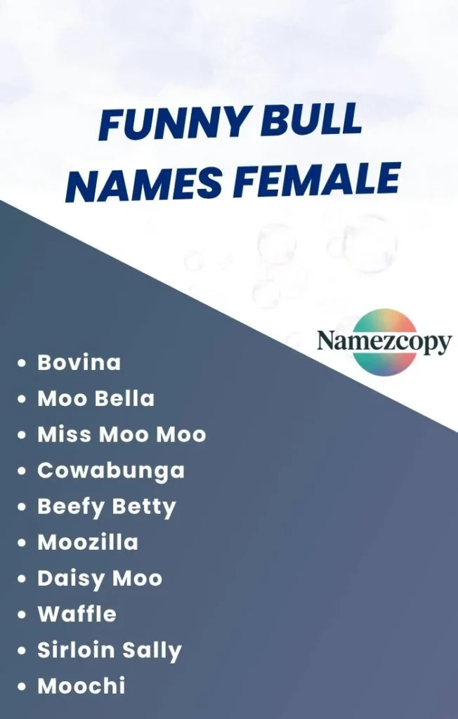 Funny Bull Names Female