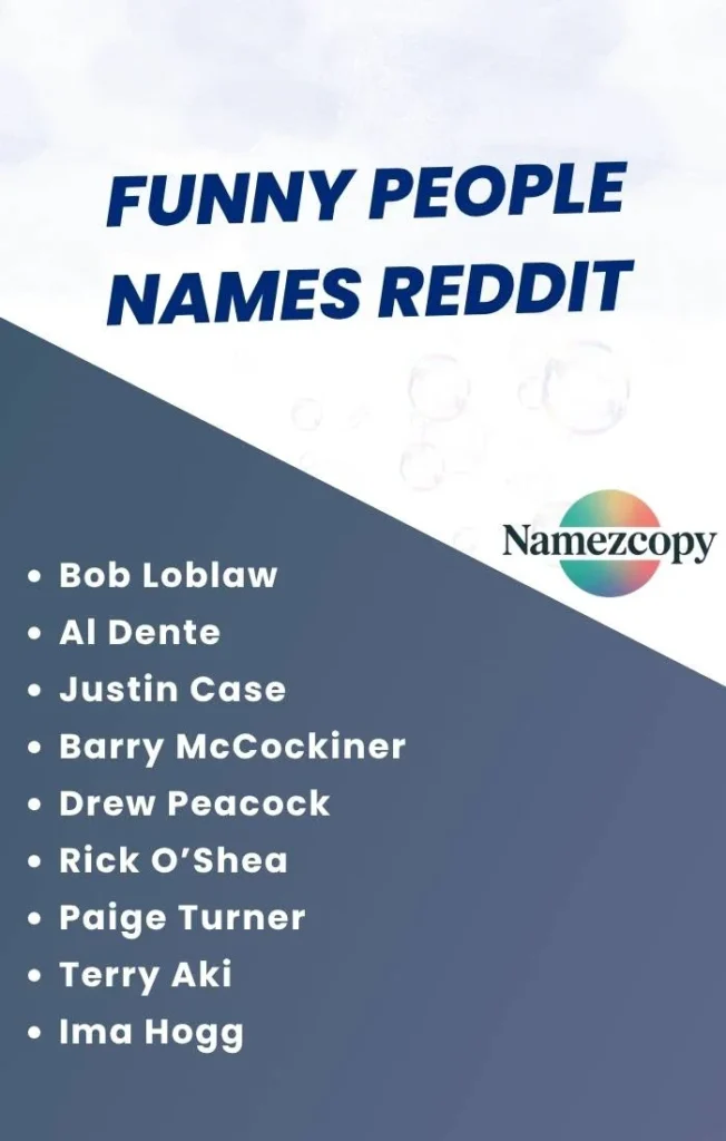 Funny People Names Reddit