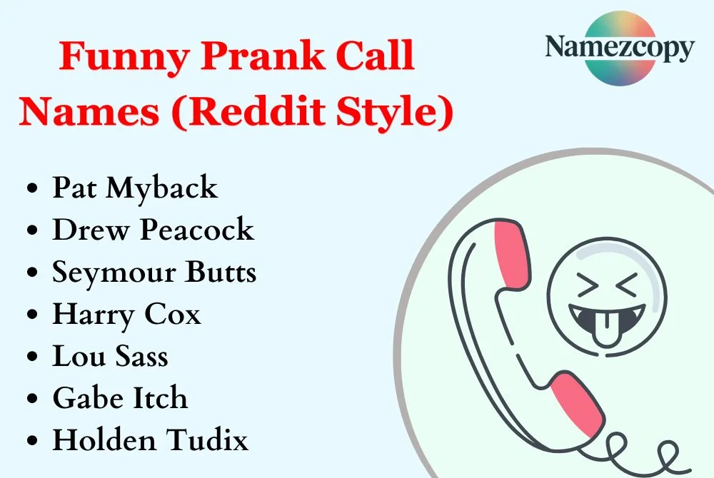 Funny Prank Call Names (Reddit Style)
