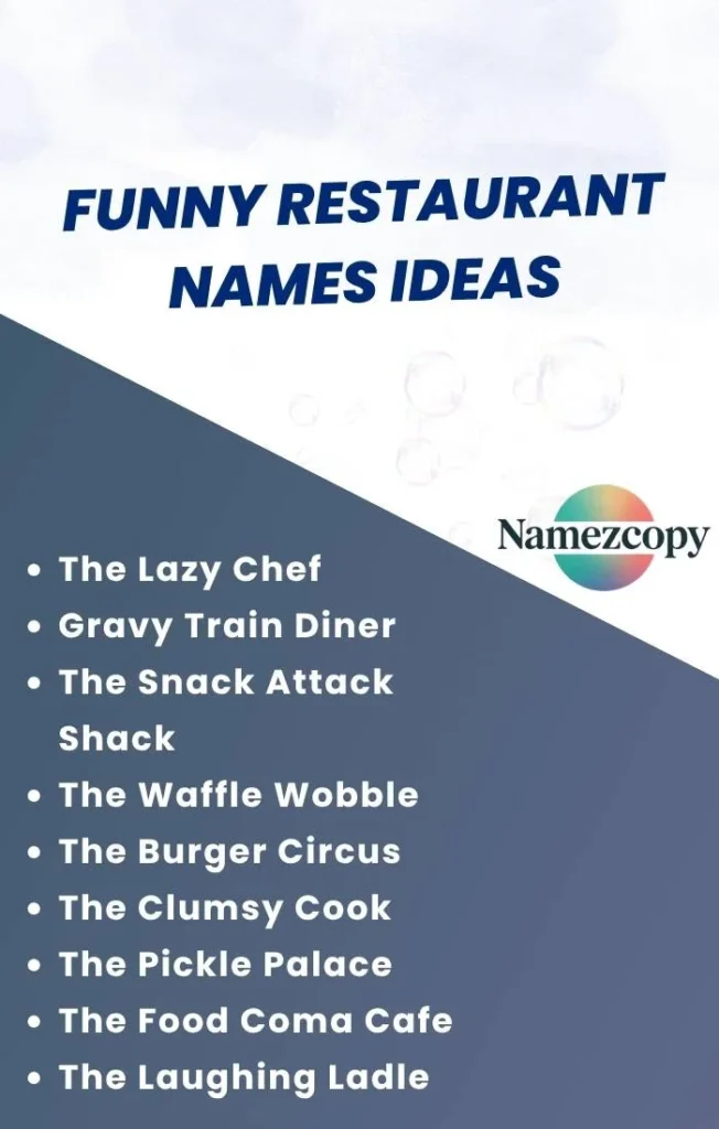 Funny Restaurant Names Ideas