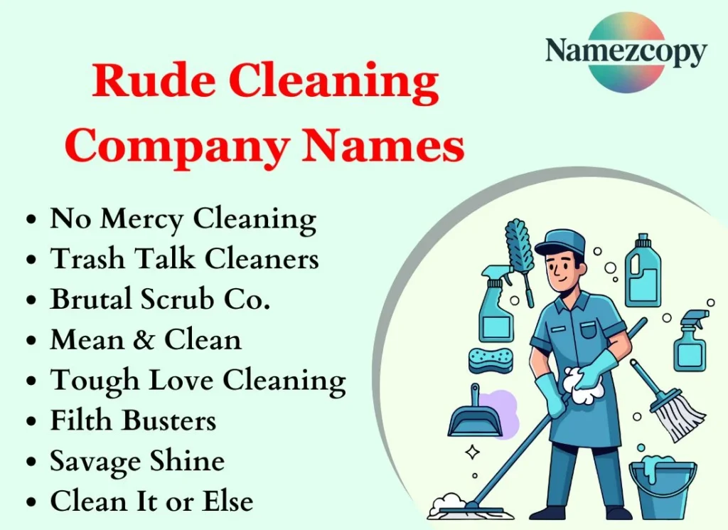 Rude Cleaning Company Names