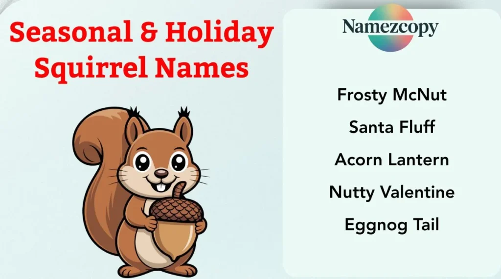 Seasonal & Holiday Squirrel Names