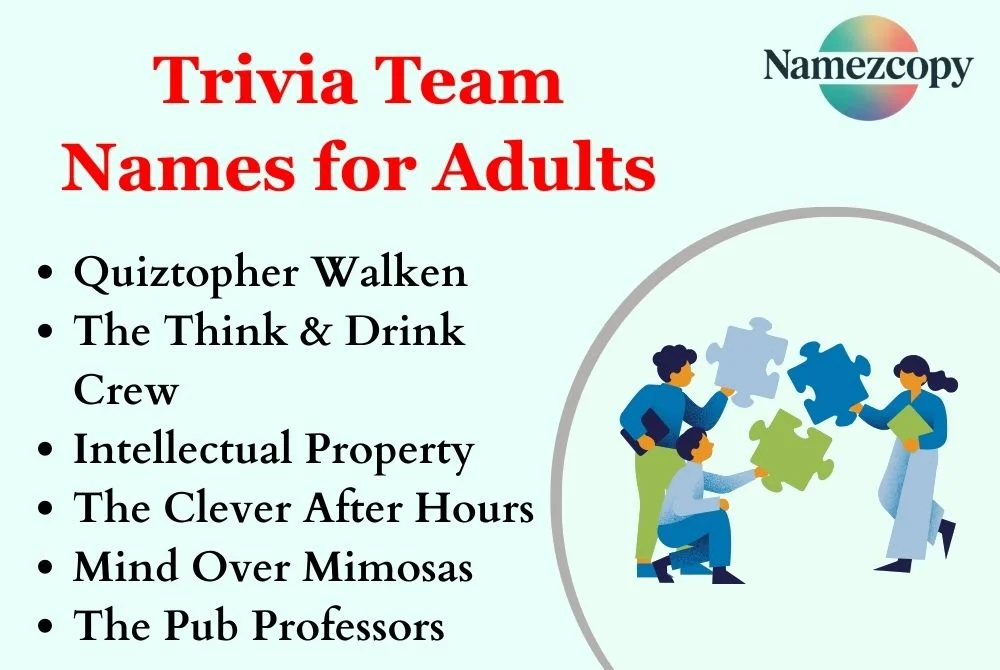 Trivia Team Names for Adults