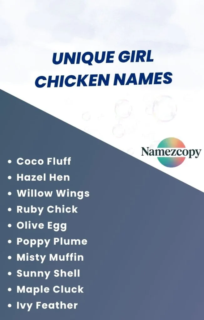 Unique Girl Chicken Names
