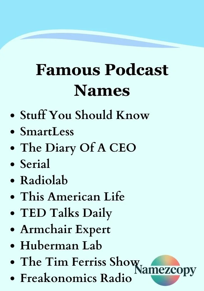 Famous Podcast Names