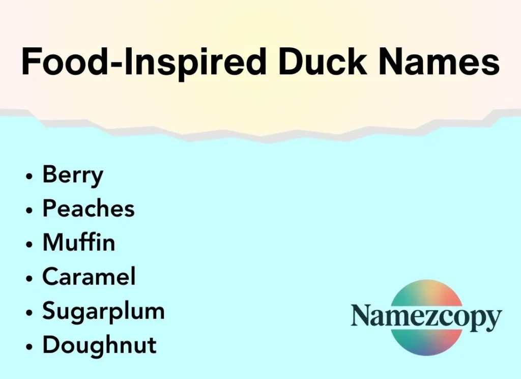 Food-Inspired Duck Names