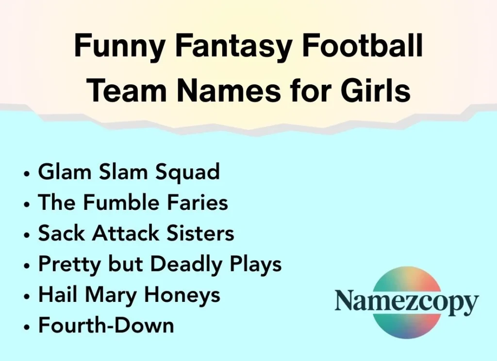 Funny Fantasy Football Team Names for Girls
