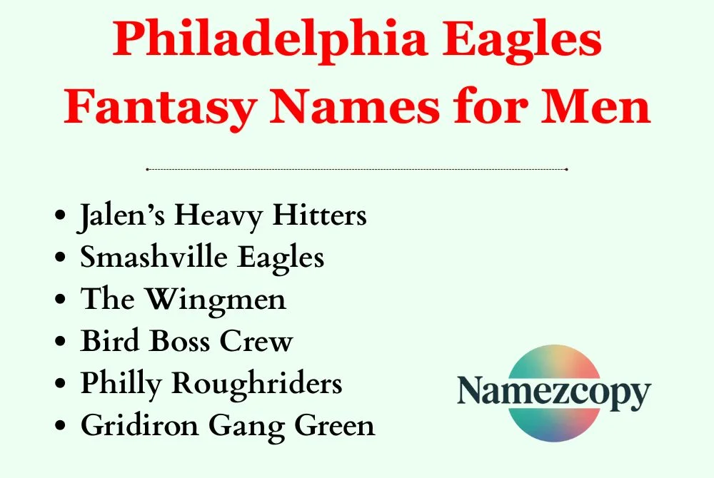 Philadelphia Eagles Fantasy Names for Men