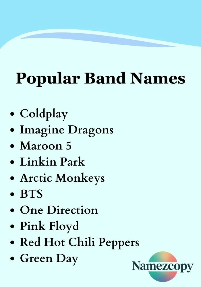 Popular Band Names
