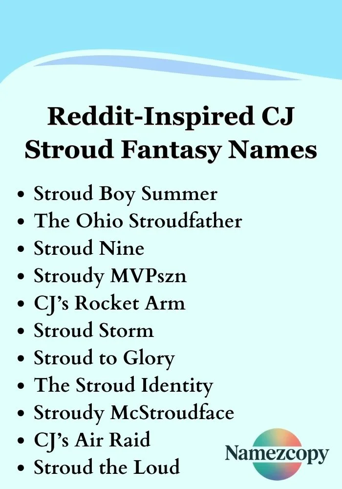 Reddit-Inspired CJ Stroud Fantasy Names