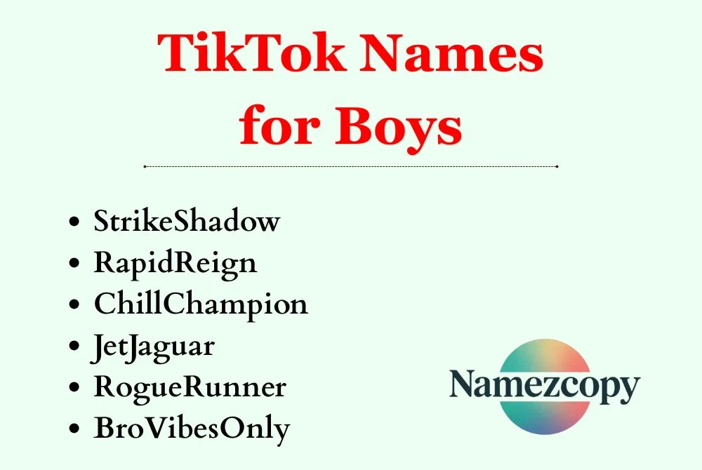 TikTok Names for Boys