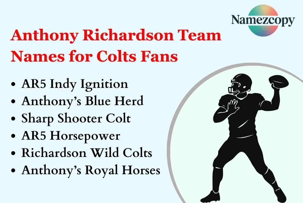 Anthony Richardson Team Names for Colts Fans