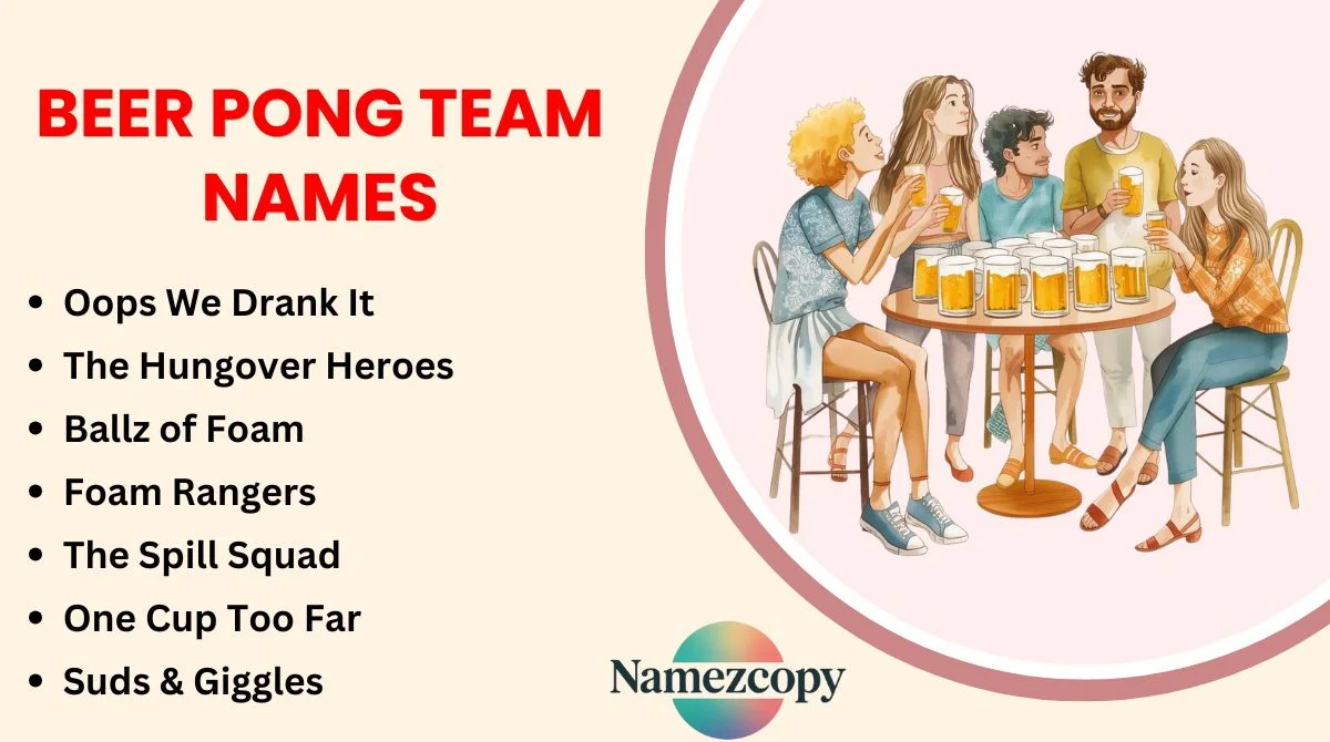 Beer Pong Team Names