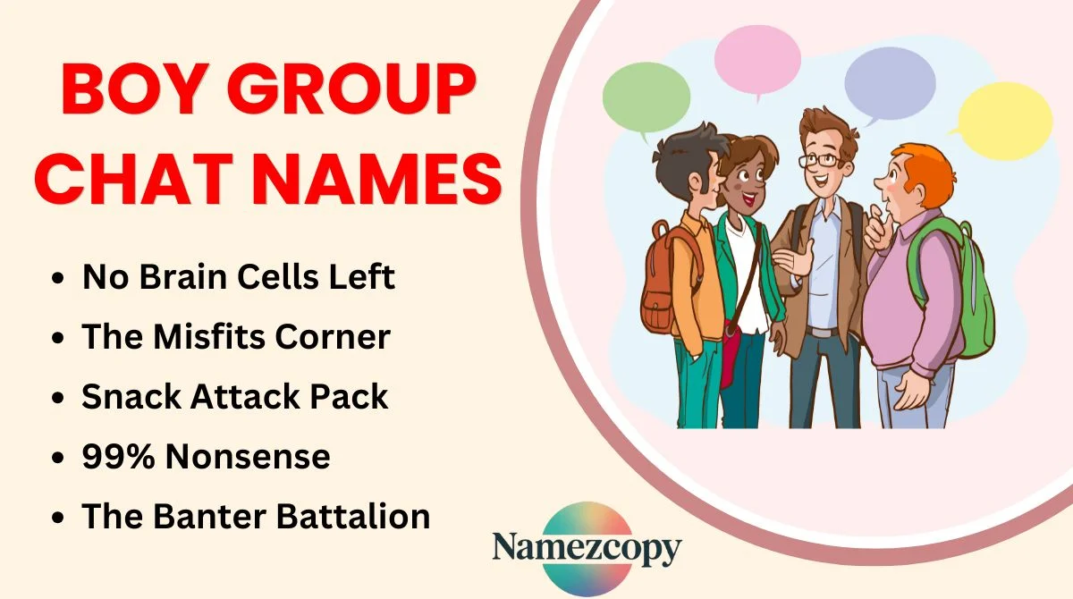 Boy Group Chat Names