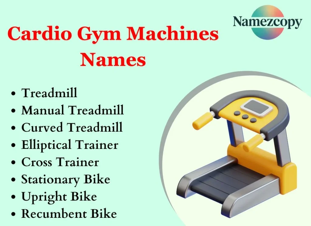 Cardio Gym Machines Names