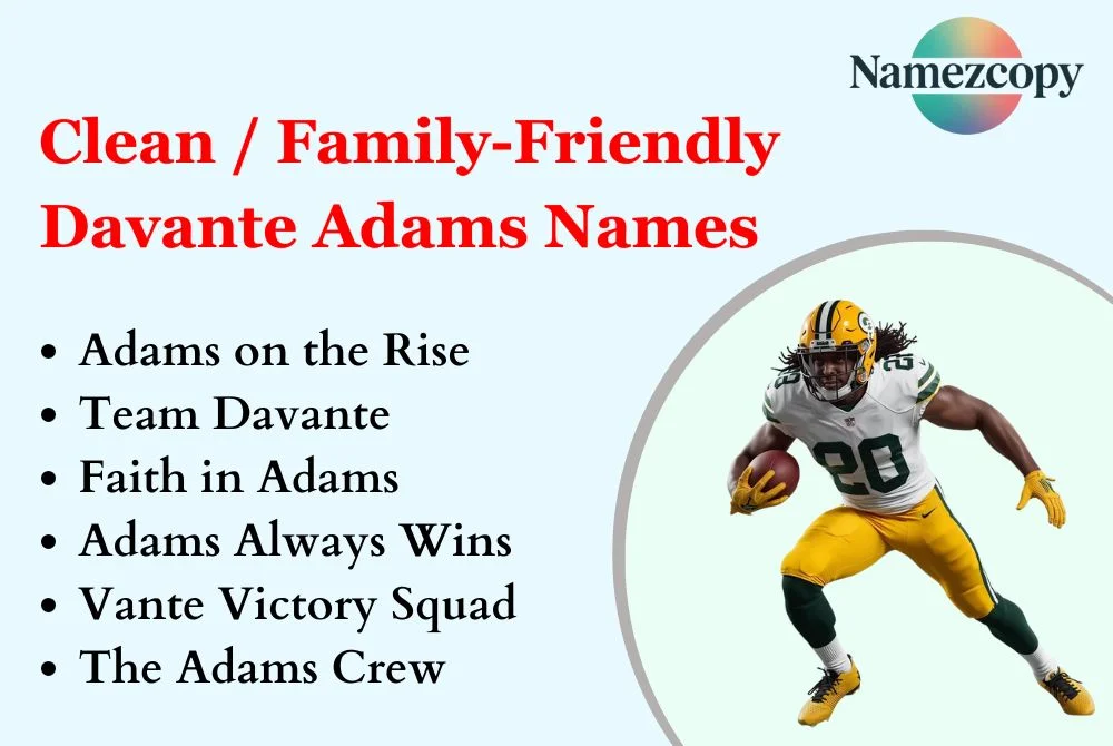 Clean / Family-Friendly Davante Adams Names