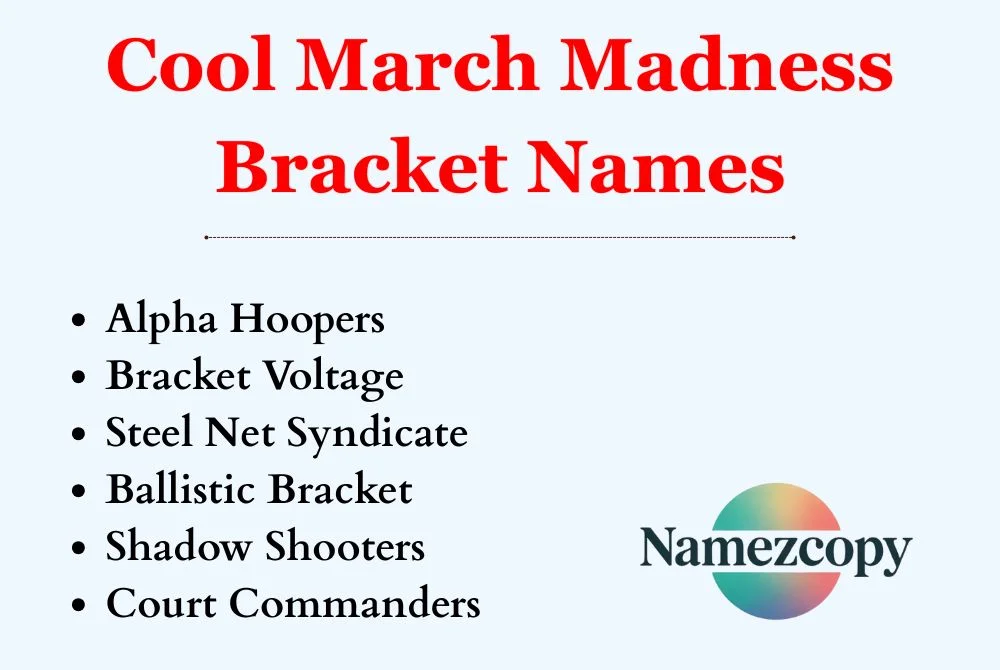 Cool March Madness Bracket Names