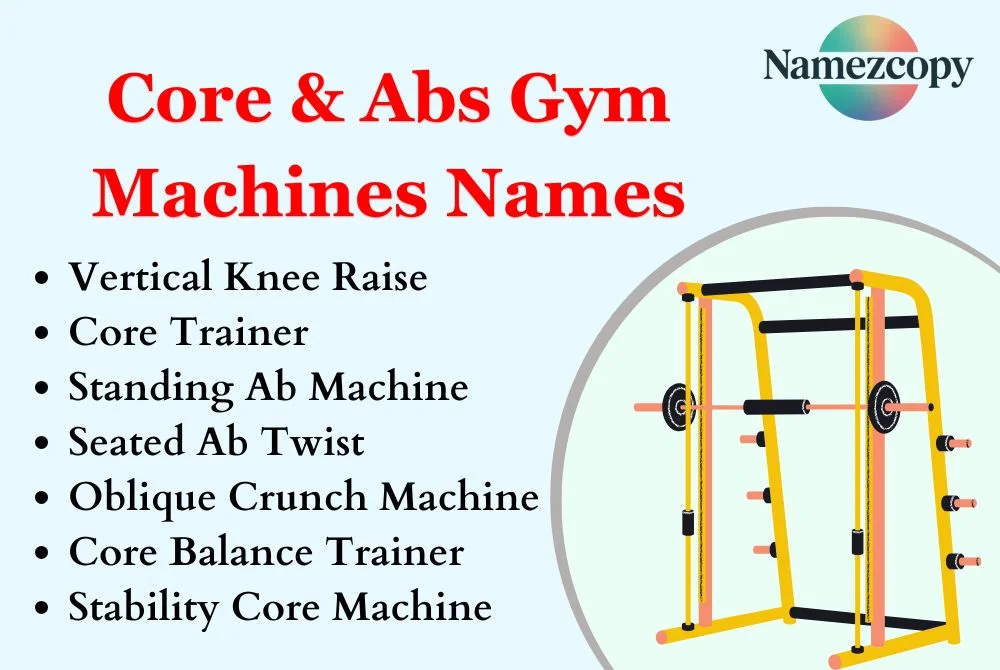 Core & Abs Gym Machines Names